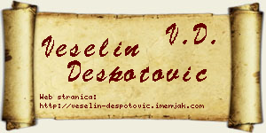 Veselin Despotović vizit kartica